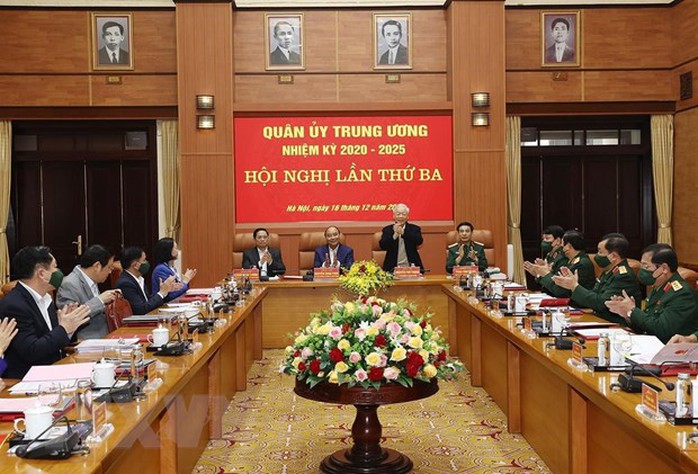 Những hình ảnh Tổng Bí thư Nguyễn Phú Trọng chủ trì Hội nghị Quân ủy Trung ương - Ảnh 4.