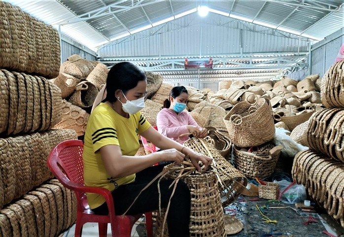 Làm giàu từ lục bình, mây, tre - Ảnh 2.