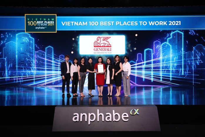 Generali được vinh danh Top 100 Nơi làm việc tốt nhất Việt Nam 2021 - Ảnh 1. Generali được vinh danh Top 100 Nơi làm việc tốt nhất Việt Nam 2021 - Ảnh 1.