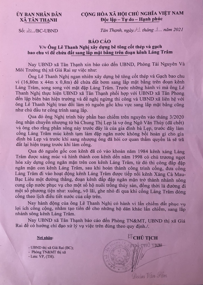 Doanh nghiệp bao chiếm đất công, Trưởng Phòng TN-MT bảo: “Không phải trách nhiệm của tôi” - Ảnh 4.