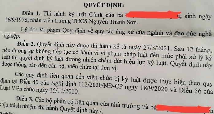 Vụ vợ hiệu trưởng gửi video nhạy cảm: Có đú đa đú đởn! - Ảnh 2.