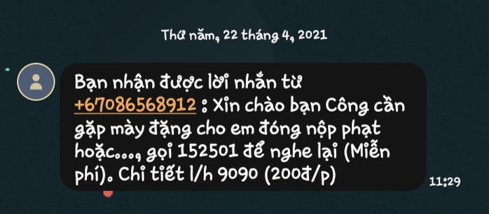 CSGT TP HCM nói gì về tin nhắn dụ đóng phạt nguội? - Ảnh 1.