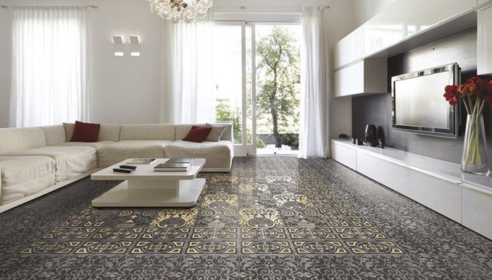 7 mẫu gạch lát nền phòng khách đẹp sang trọng - Ảnh 2. 7 mẫu gạch lát nền phòng khách đẹp sang trọng - Ảnh 2.