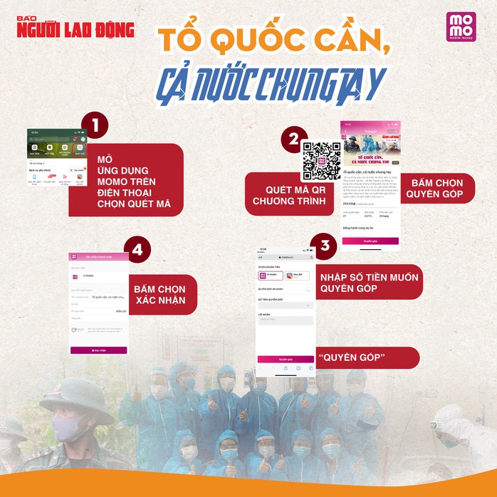 Chương trình Tổ quốc cần, cả nước chung tay: Thêm lan tỏa qua ví MoMo - Ảnh 1.