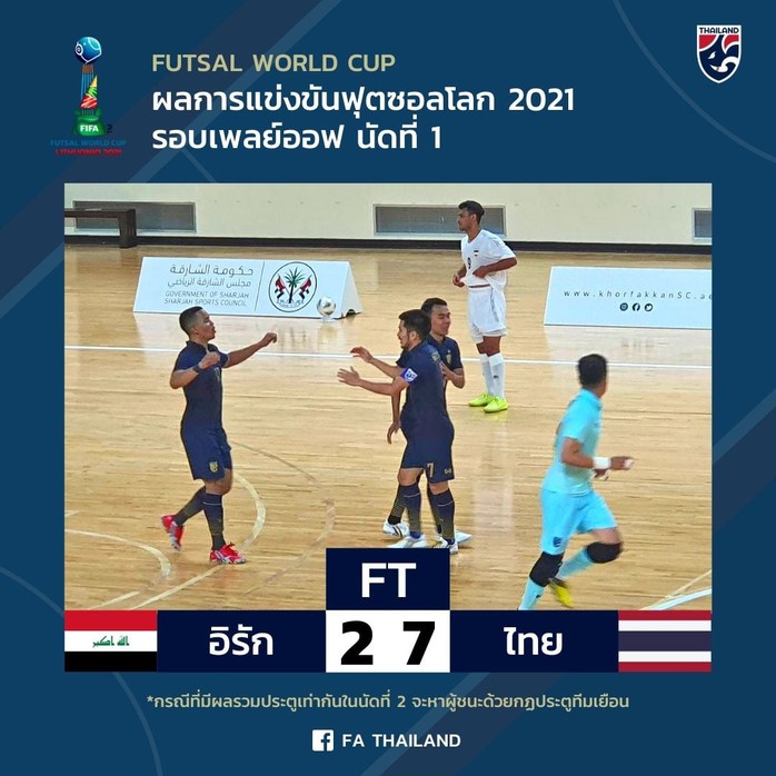 Tuyển Thái Lan thắng dễ ở lượt đi play-off FIFA Futsal World Cup 2021 - Ảnh 1.