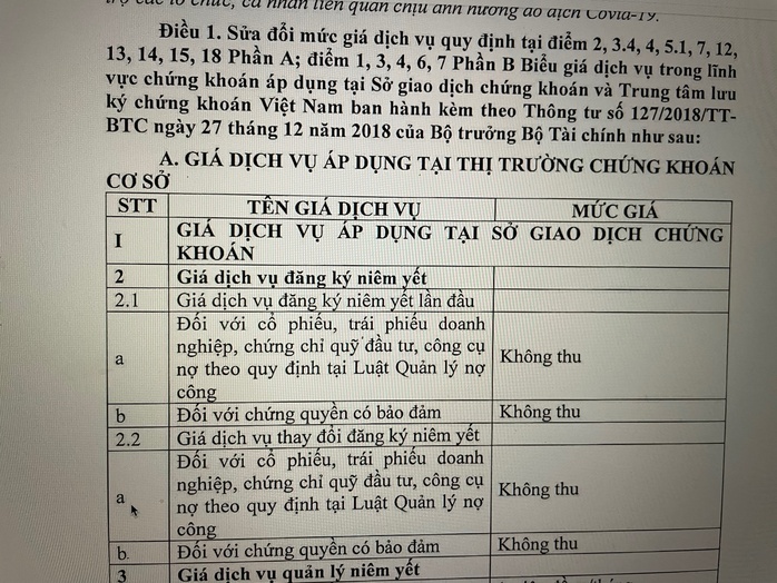 Tiếp tục miễn, giảm phí 15 dịch vụ chứng khoán đến hết năm 2021 - Ảnh 1.