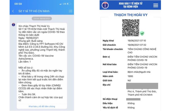 Người dân TP HCM sẽ được nhắn tin mời đi tiêm vắc-xin Covid-19 - Ảnh 1.