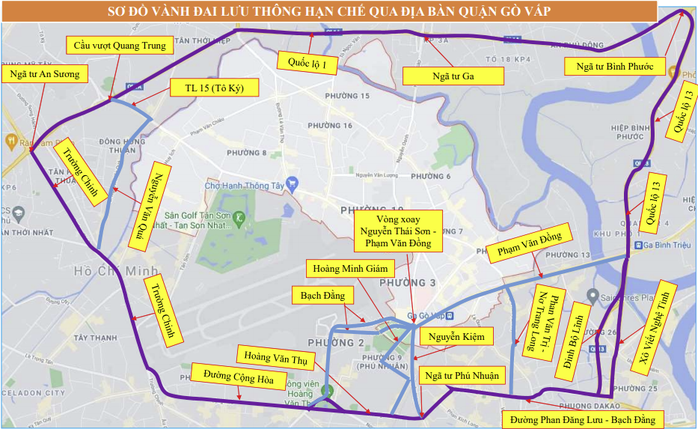 TP HCM: Hướng dẫn một số lộ trình lưu thông đường bộ không qua quận Gò Vấp - Ảnh 1.