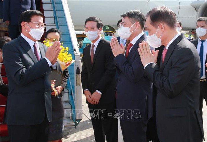 Chủ tịch nước chủ trì lễ đón Tổng Bí thư, Chủ tịch nước Lào - Ảnh 16.