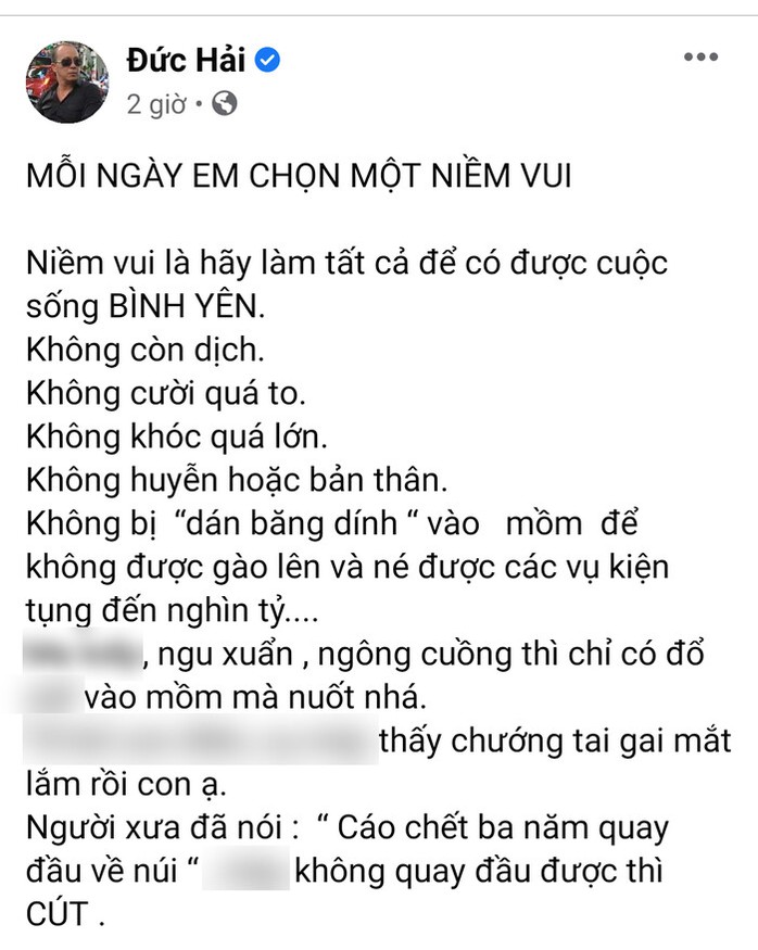 Bị chỉ trích văng tục, NSƯT Đức Hải nói gì? - Ảnh 2.