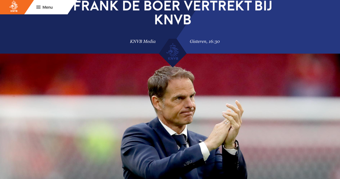Hà Lan bị loại, KNVB chính thức sa thải HLV Frank de Boer - Ảnh 1.