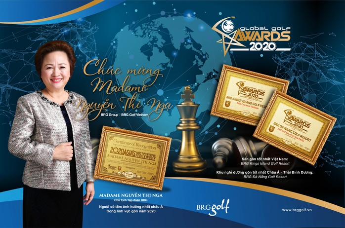 Tập đoàn BRG được vinh danh nhiều giải thưởng tại Global Golf Awards 2020 - Ảnh 1. Tập đoàn BRG được vinh danh nhiều giải thưởng tại Global Golf Awards 2020 - Ảnh 1.