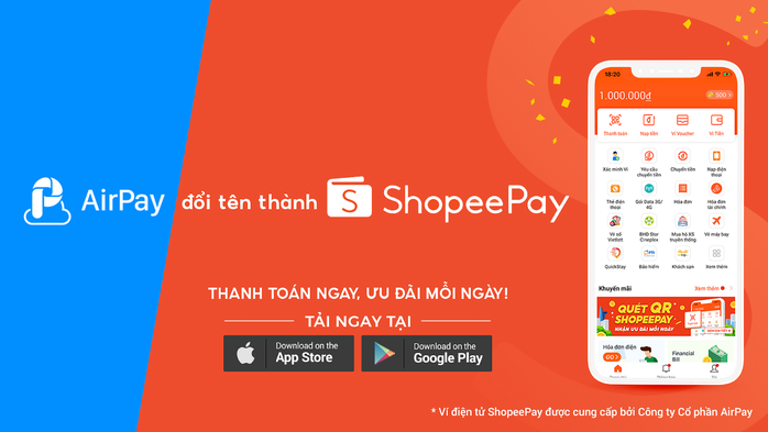 Ví AirPay đổi tên thành ShopeePay, gia tăng nhận diện thương hiệu - Ảnh 1.