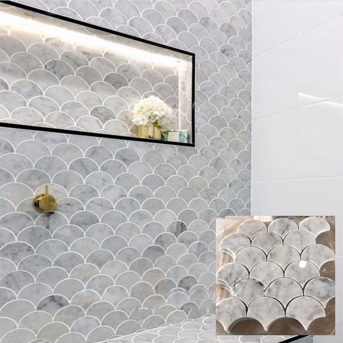 Ứng dụng của gạch vảy cá trong trang trí nội ngoại thất - Ảnh 1. Ứng dụng của gạch vảy cá trong trang trí nội ngoại thất - Ảnh 1.