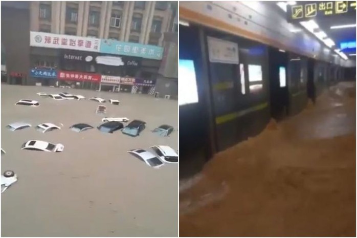 Trung Quốc: Đường phố thành sông, nước ngập tới ngực hành khách đi tàu hỏa - Ảnh 5.
