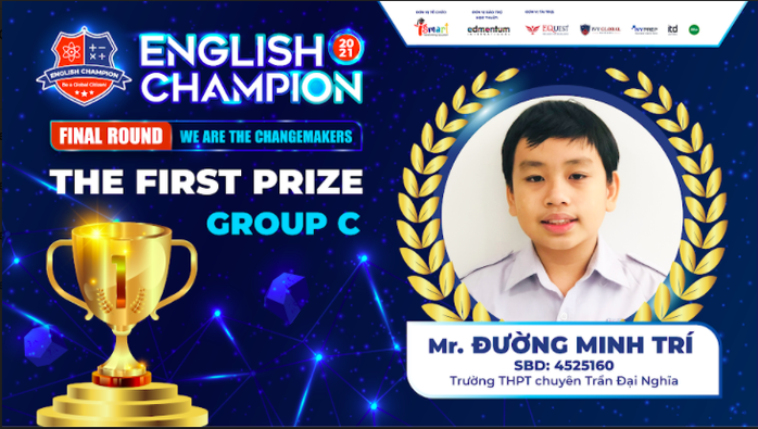 Nam sinh TPHCM giành ngôi quán quân English Champion 2021 - Ảnh 1.