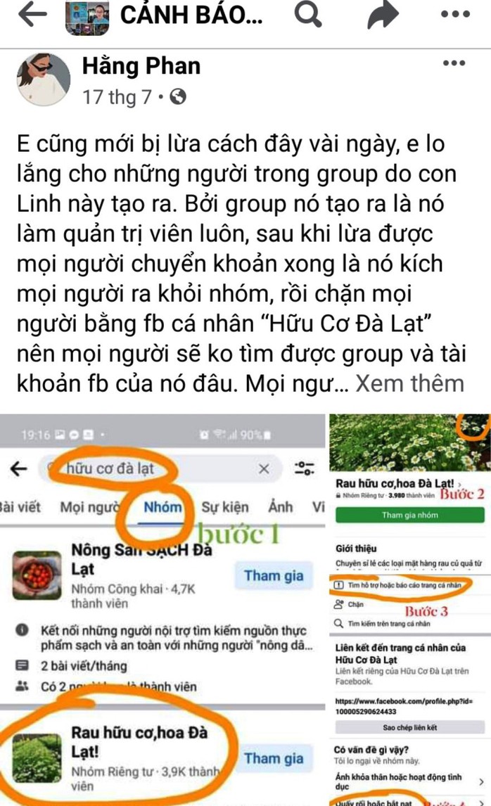 Cảnh giác trang Facebook Hữu cơ Đà Lạt lừa đảo, trục lợi bất chính trong mùa dịch Covid-19 - Ảnh 2.