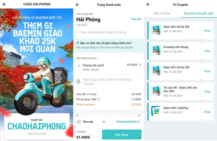 Ứng dụng giao đồ ăn được yêu thích BAEMIN chính thức ra mắt tại Hải Phòng - Ảnh 4. Ứng dụng giao đồ ăn được yêu thích BAEMIN chính thức ra mắt tại Hải Phòng - Ảnh 4.