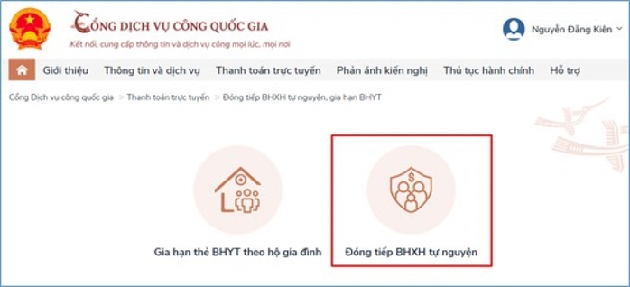 Cách đóng BHXH tự nguyện, gia hạn BHYT hộ gia đình trên Cổng Dịch vụ công Quốc gia - Ảnh 9.