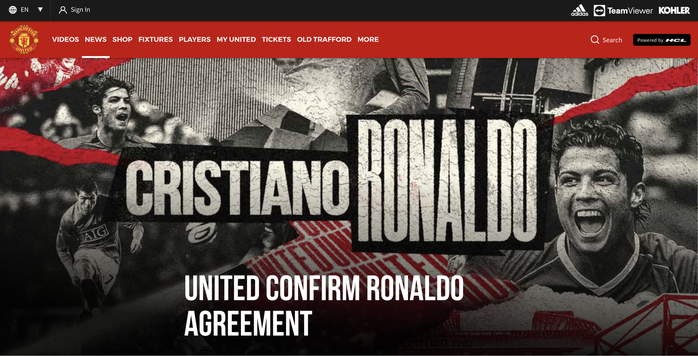 Ronaldo tái hợp Man United: Truyền thông thế giới việt vị, trang chủ Quỷ đỏ sập nguồn - Ảnh 1.