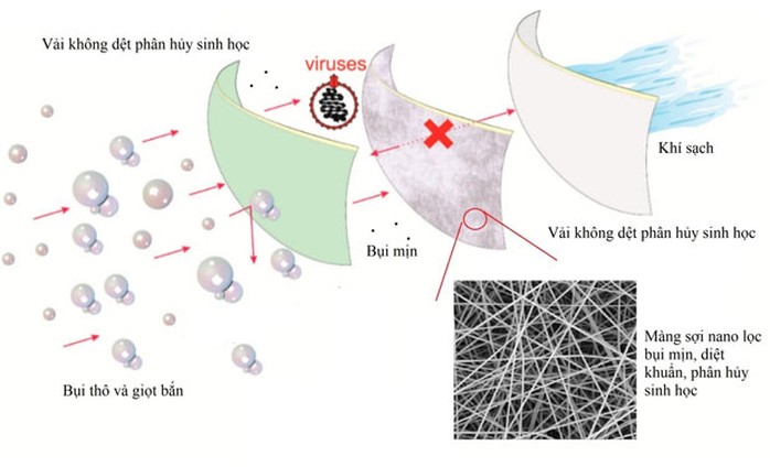 Khẩu trang kháng khuẩn, tự phân hủy sinh học - Ảnh 1.