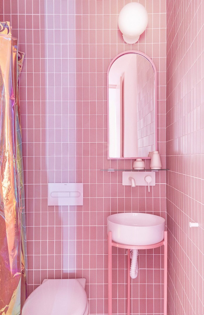 10 mẫu phòng tắm cho người thích màu sắc - Ảnh 1.