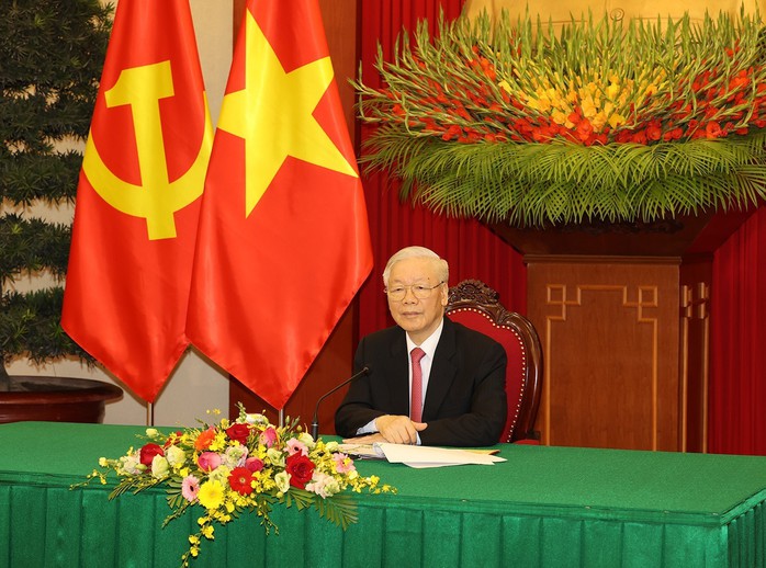 Tổng Bí thư Nguyễn Phú Trọng điện đàm với Tổng Bí thư, Chủ tịch Trung Quốc Tập Cận Bình - Ảnh 1.