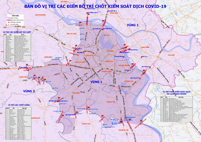 Cách để người dân di chuyển giữa 3 phân vùng ở Hà Nội - Ảnh 1.