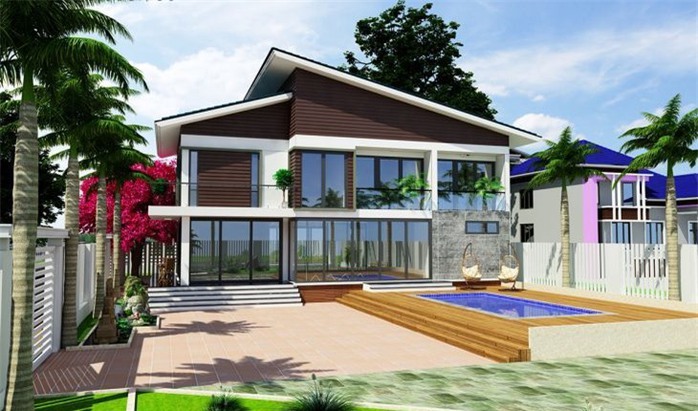 9 mẫu biệt thự 2 tầng hiện đại được xây dựng nhiều nhất hiện nay - Ảnh 3. 9 mẫu biệt thự 2 tầng hiện đại được xây dựng nhiều nhất hiện nay - Ảnh 3.