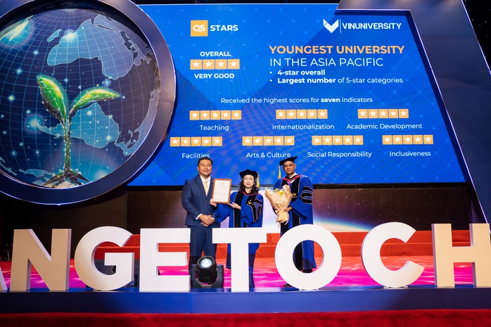 VinUni là đại học trẻ nhất châu Á - Thái Bình Dương đạt 7 tiêu chí QS 5 sao - Ảnh 1. VinUni là đại học trẻ nhất châu Á - Thái Bình Dương đạt 7 tiêu chí QS 5 sao - Ảnh 1.