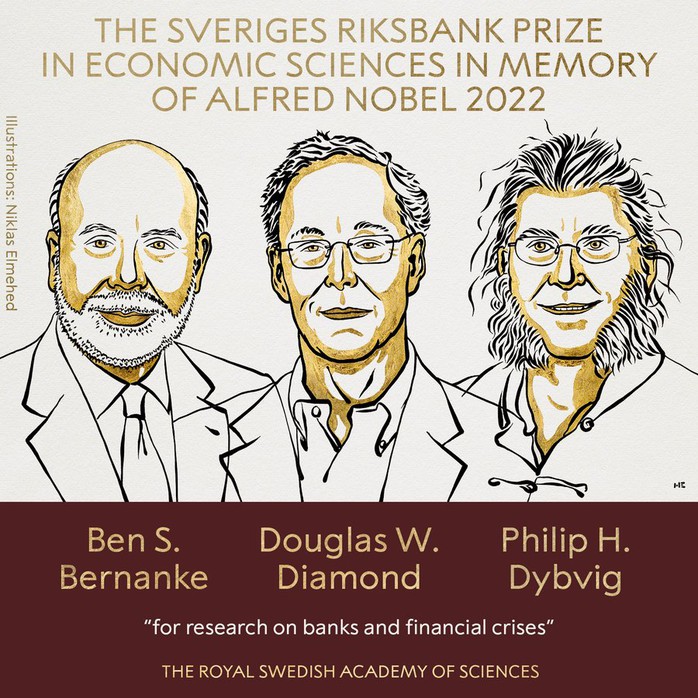 Nobel Kinh tế 2022 vinh danh nghiên cứu về khủng hoảng tài chính - Ảnh 1.