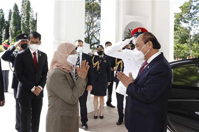 Tổng thống Singapore và Phu quân thăm Việt Nam - Ảnh 1.