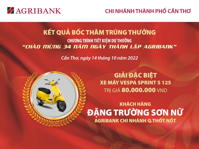 Nữ khách hàng may mắn trúng giải đặc biệt từ Agribank Chi nhánh Cần Thơ - Ảnh 5.