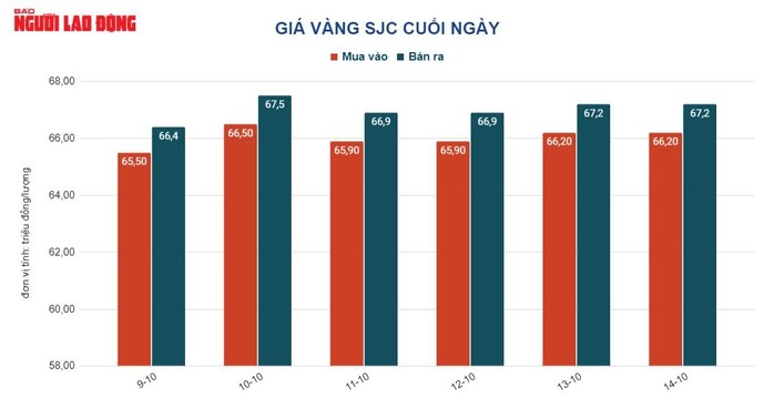 Giá vàng hôm nay 15-10: Vàng và USD trong nước biến động mạnh - Ảnh 2.