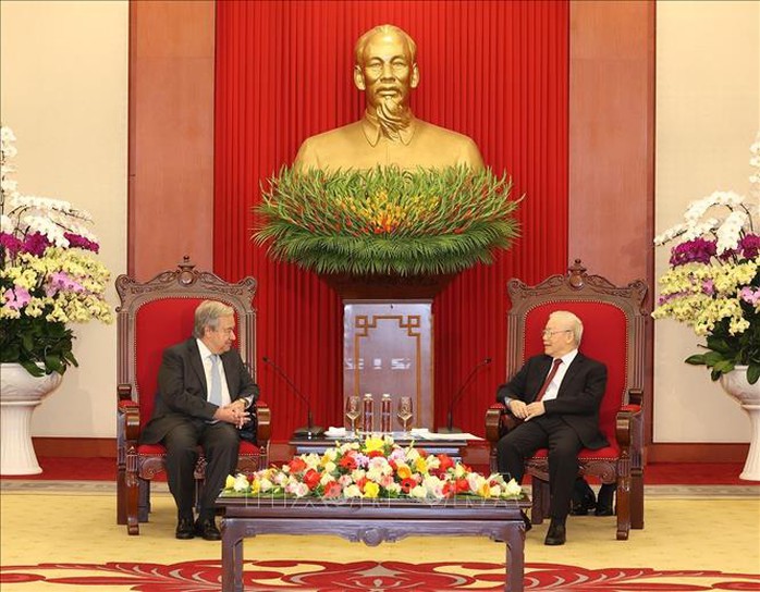 Tổng Bí thư Nguyễn Phú Trọng tiếp Tổng Thư ký Liên Hiệp Quốc António Guterres - Ảnh 2.