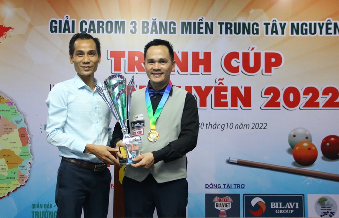 Trần Đức Minh vô địch giải billiards carom miền Trung Tây Nguyên 2022 - Ảnh 2.