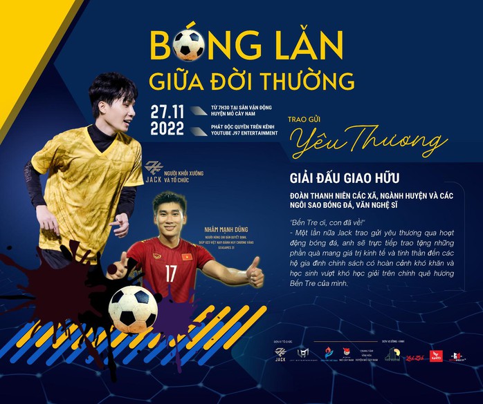 Jack mang giấc mơ bóng đá đến gần hơn với thanh niên quê mình - Ảnh 1. Jack mang giấc mơ bóng đá đến gần hơn với thanh niên quê mình - Ảnh 1.