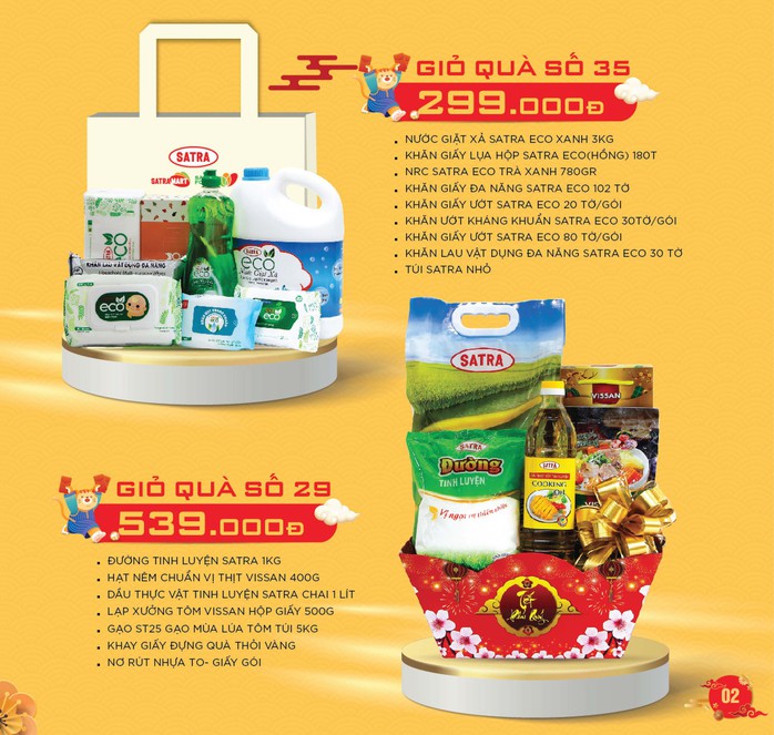 Đa dạng hình thức giỏ quà Tết tại hệ thống bán lẻ SATRA - Ảnh 1. Đa dạng hình thức giỏ quà Tết tại hệ thống bán lẻ SATRA - Ảnh 1.