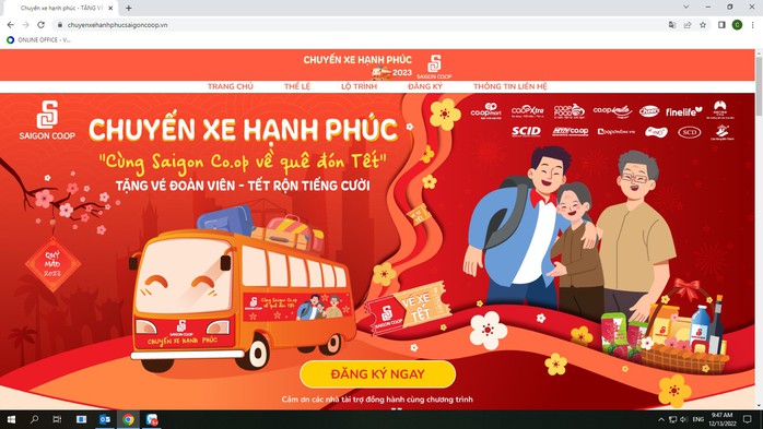 Saigon Co.op tổ chức Chuyến xe 0 đồng đưa người lao động về quê ăn Tết - Ảnh 1.