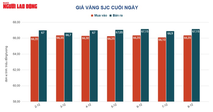 Giá vàng hôm nay 9-12: Vàng SJC tăng mạnh nhất trong nhiều ngày - Ảnh 2.