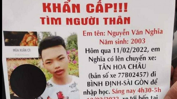 Đến TP HCM nhập học, nam sinh viên mất tích bí ẩn - Ảnh 2.