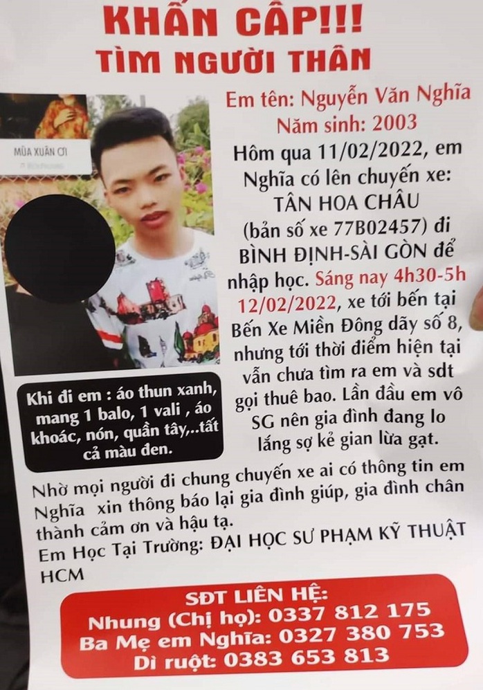 Vụ nam sinh mất tích ở bến xe Miền Đông: Công an khám nghiệm tử thi trôi trên sông Sài Gòn - Ảnh 1.