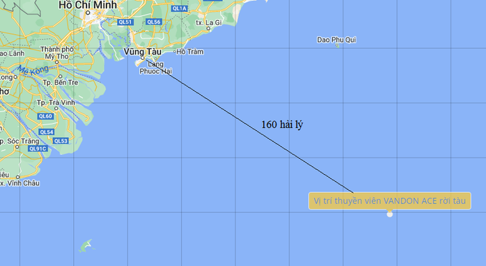 Tìm kiếm 10 thuyền viên tàu VANDON ACE gặp nạn trên vùng biển Việt Nam - Ảnh 1.