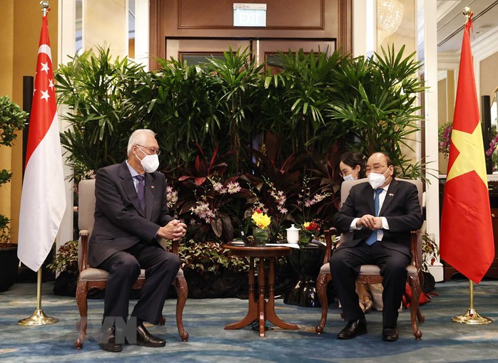 Chủ tịch nước Nguyễn Xuân Phúc tiếp Bộ trưởng Cao cấp Singapore Goh Chok Tong - Ảnh 6.