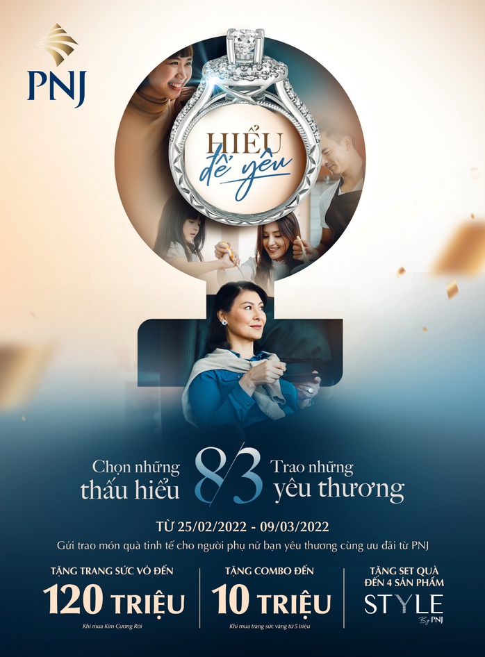 PNJ đồng hành cùng quý ông dành lời cảm ơn thiết thực đến chị em trong dịp 8-3 - Ảnh 3. PNJ đồng hành cùng quý ông dành lời cảm ơn thiết thực đến chị em trong dịp 8-3 - Ảnh 3.