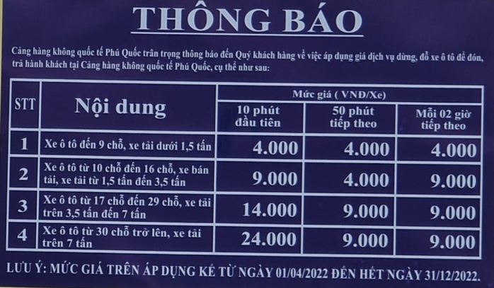 Giám đốc Sân bay Phú Quốc lên tiếng về phí dừng, đỗ ôtô tại sân bay - Ảnh 2.