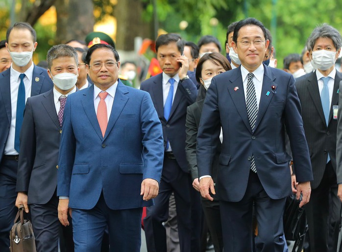 CLIP: Thủ tướng Phạm Minh Chính chủ trì lễ đón Thủ tướng Nhật Bản - Ảnh 11.