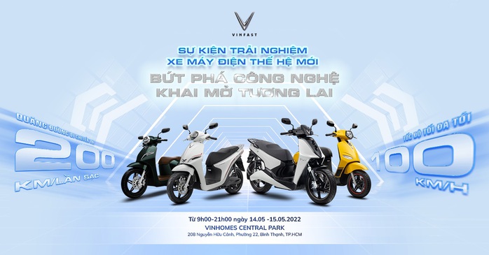 Trải nghiệm xe máy điện thế hệ mới đi 200 km/lần sạc của VinFast tại TP HCM - Ảnh 1. Trải nghiệm xe máy điện thế hệ mới đi 200 km/lần sạc của VinFast tại TP HCM - Ảnh 1.