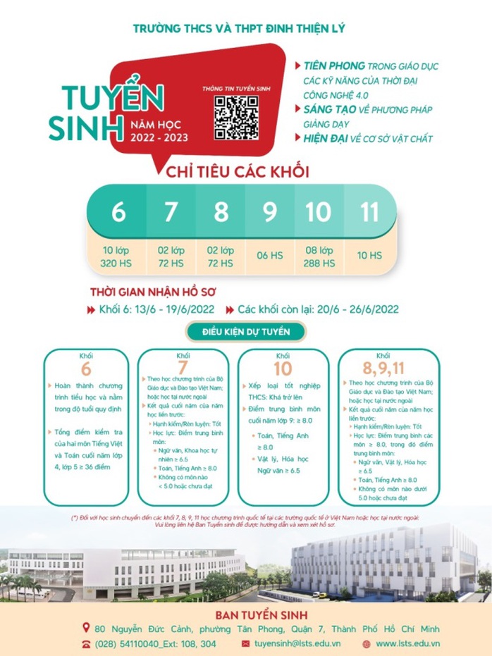 Trường THCS và THPT Đinh Thiện Lý tăng chỉ tiêu tuyển sinh năm học 2022-2023 - Ảnh 3. Trường THCS và THPT Đinh Thiện Lý tăng chỉ tiêu tuyển sinh năm học 2022-2023 - Ảnh 3.