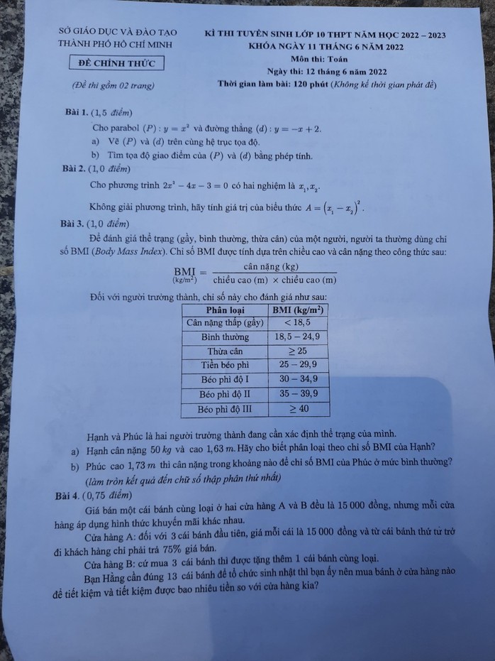 Thi lớp 10 tại TP HCM: Thí sinh tự tin với đề thi môn toán, đón xem gợi ý giải đề - Ảnh 1.